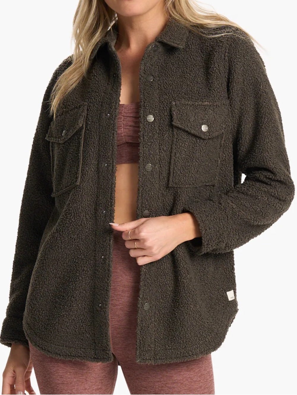 Vuori Sycamore Shirt Jacket Dark Cocoa Brown Women's XL